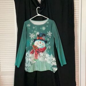 Festive Snowman Long Sleeve Top